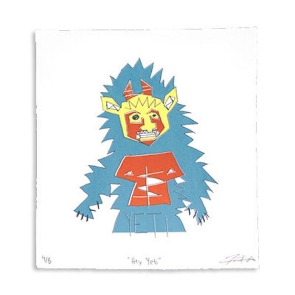"Hey Yeti" : 4 color screen print - Picture 1 of 3